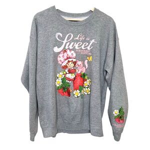Strawberry Shortcake Gray Life Is Sweet Logo Sleeve Sweatshirt Women’s Large